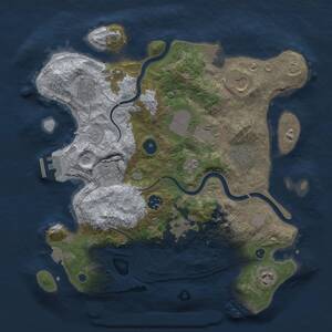 Thumbnail Rust Map: Procedural Map, Size: 3500, Seed: 331856041, 15 Monuments