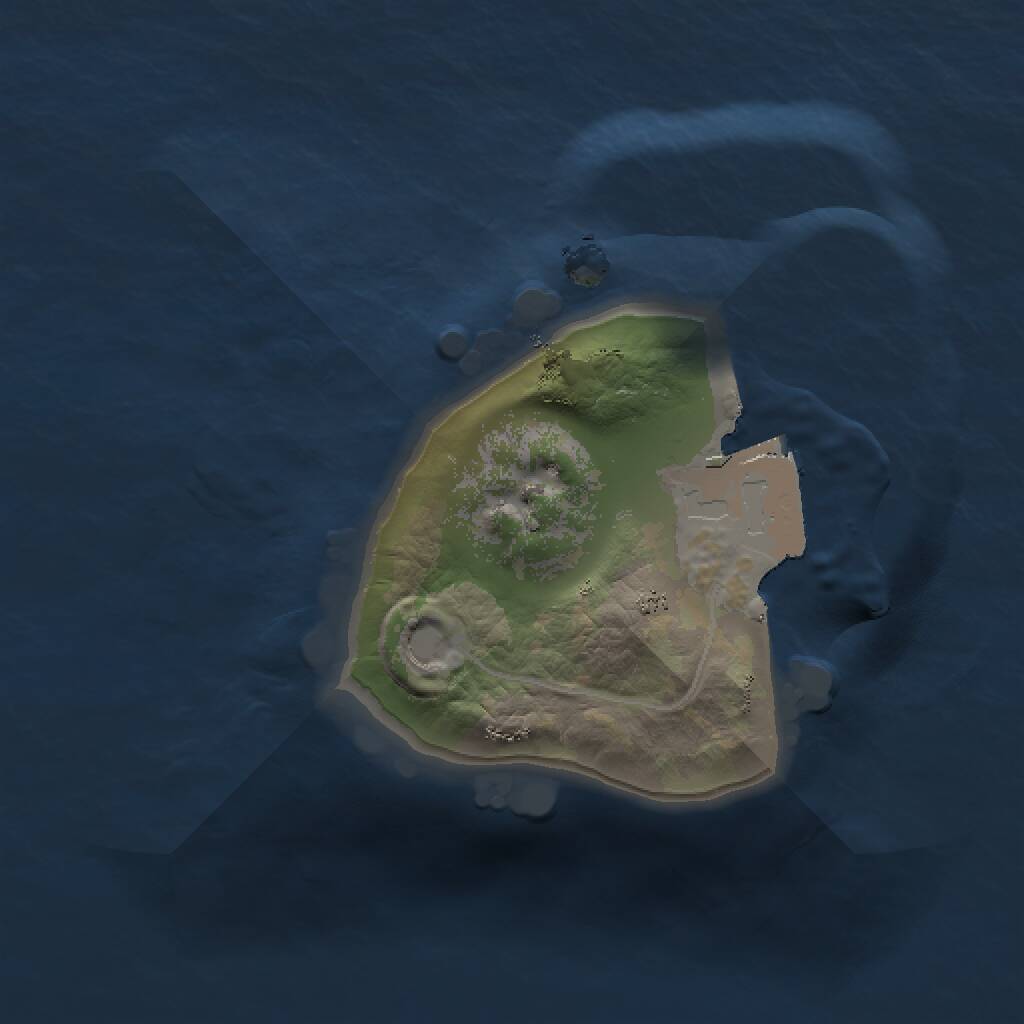 Rust Map: Procedural Map, Size: 1000, Seed: 169053699, 1 Monuments