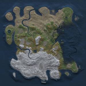 Thumbnail Rust Map: Procedural Map, Size: 3939, Seed: 6738, 16 Monuments