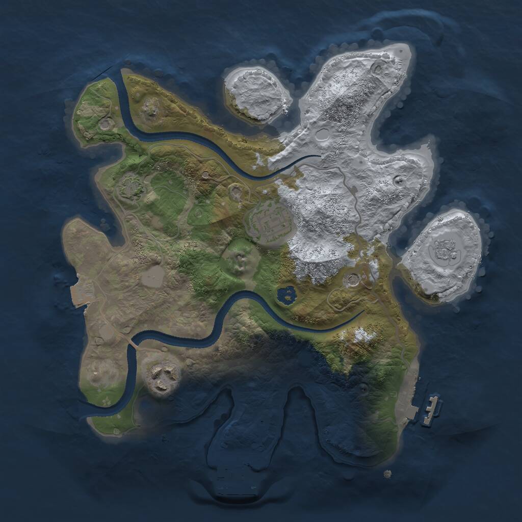 Rust Map: Procedural Map, Size: 2700, Seed: 1765972873, 8 Monuments