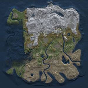 Thumbnail Rust Map: Procedural Map, Size: 4050, Seed: 20250322, 17 Monuments