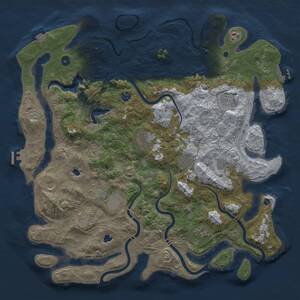 Thumbnail Rust Map: Procedural Map, Size: 4700, Seed: 837538631, 16 Monuments