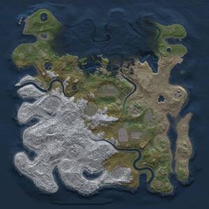 Thumbnail Rust Map: Procedural Map, Size: 4000, Seed: 1123250484, 16 Monuments