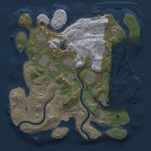 Thumbnail Rust Map: Procedural Map, Size: 3500, Seed: 157595, 16 Monuments