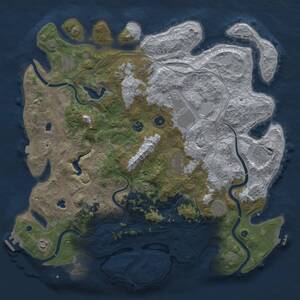 Thumbnail Rust Map: Procedural Map, Size: 4500, Seed: 312081373, 16 Monuments