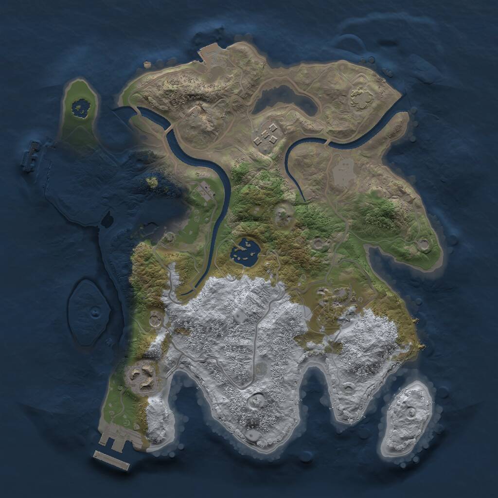 Rust Map: Procedural Map, Size: 2700, Seed: 1766059302, 10 Monuments