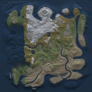 Thumbnail Rust Map: Procedural Map, Size: 3750, Seed: 18122025, 16 Monuments