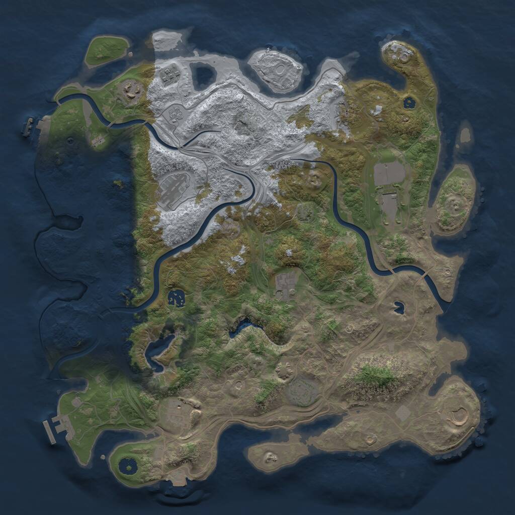 Rust Map: Procedural Map, Size: 4250, Seed: 18122025, 16 Monuments