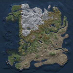 Thumbnail Rust Map: Procedural Map, Size: 4350, Seed: 18122025, 16 Monuments
