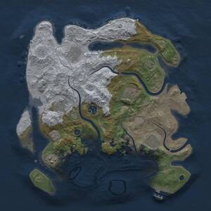 Thumbnail Rust Map: Procedural Map, Size: 3500, Seed: 1106435984, 12 Monuments