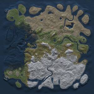 Thumbnail Rust Map: Procedural Map, Size: 5000, Seed: 672754411, 16 Monuments