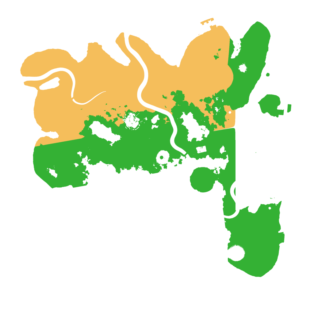 Biome Rust Map: Procedural Map, Size: 3500, Seed: 101371385