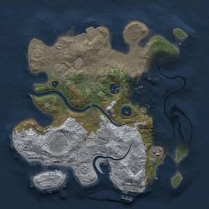 Thumbnail Rust Map: Procedural Map, Size: 3000, Seed: 367187133, 10 Monuments
