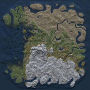 Thumbnail Rust Map: Procedural Map, Size: 6000, Seed: 1746820443, 17 Monuments