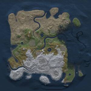 Thumbnail Rust Map: Procedural Map, Size: 3500, Seed: 668572660, 14 Monuments