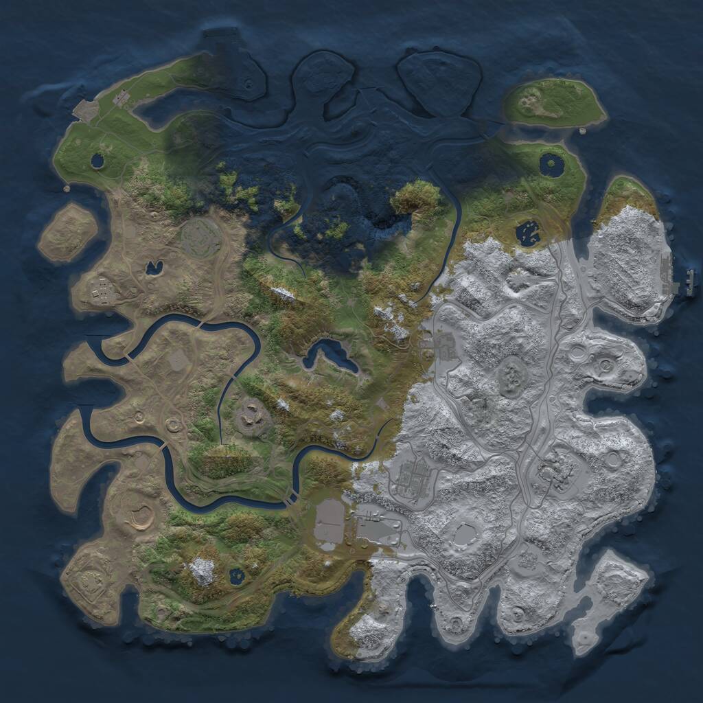 Rust Map: Procedural Map, Size: 4250, Seed: 248673, 15 Monuments