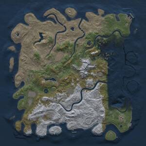Thumbnail Rust Map: Procedural Map, Size: 5000, Seed: 347646, 16 Monuments