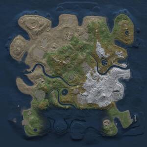 Thumbnail Rust Map: Procedural Map, Size: 3500, Seed: 428761174, 15 Monuments