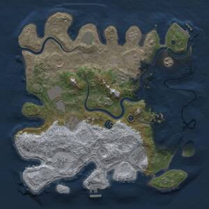 Thumbnail Rust Map: Procedural Map, Size: 3750, Seed: 214874146, 16 Monuments