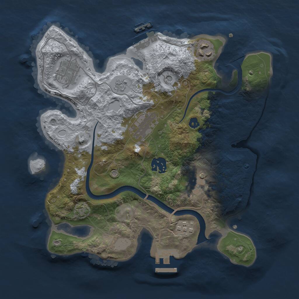 Rust Map: Procedural Map, Size: 2800, Seed: 629450569, 12 Monuments