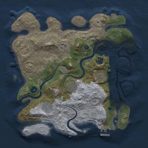 Thumbnail Rust Map: Procedural Map, Size: 3250, Seed: 978765444, 12 Monuments
