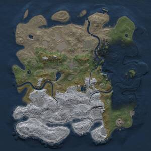 Thumbnail Rust Map: Procedural Map, Size: 4000, Seed: 546274487, 14 Monuments