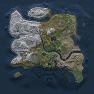 Thumbnail Rust Map: Procedural Map, Size: 2800, Seed: 1525236096, 9 Monuments