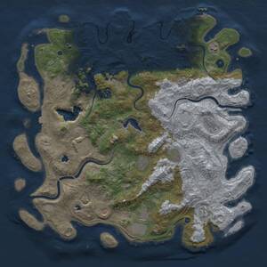 Thumbnail Rust Map: Procedural Map, Size: 4750, Seed: 19122025, 17 Monuments