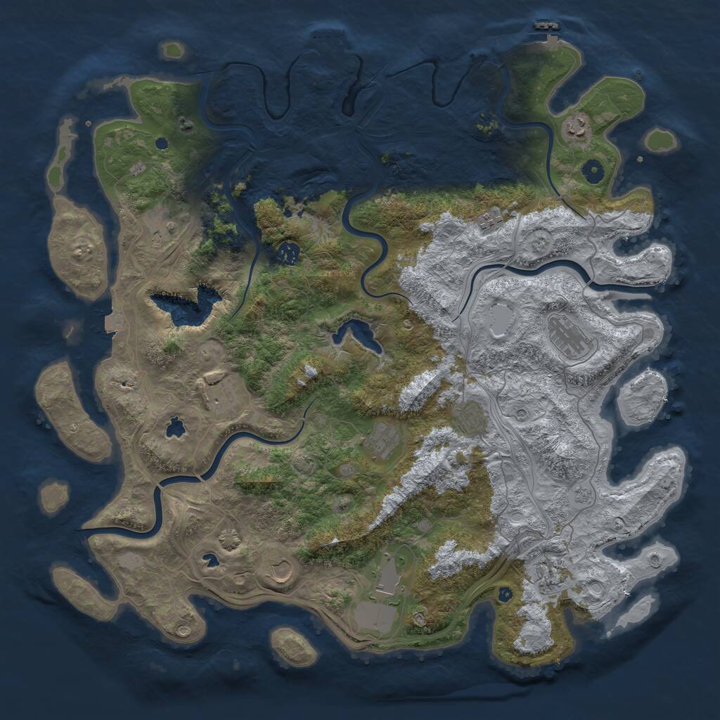 Rust Map: Procedural Map, Size: 4750, Seed: 19122025, 17 Monuments