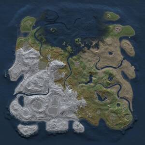 Thumbnail Rust Map: Procedural Map, Size: 4250, Seed: 416257899, 17 Monuments