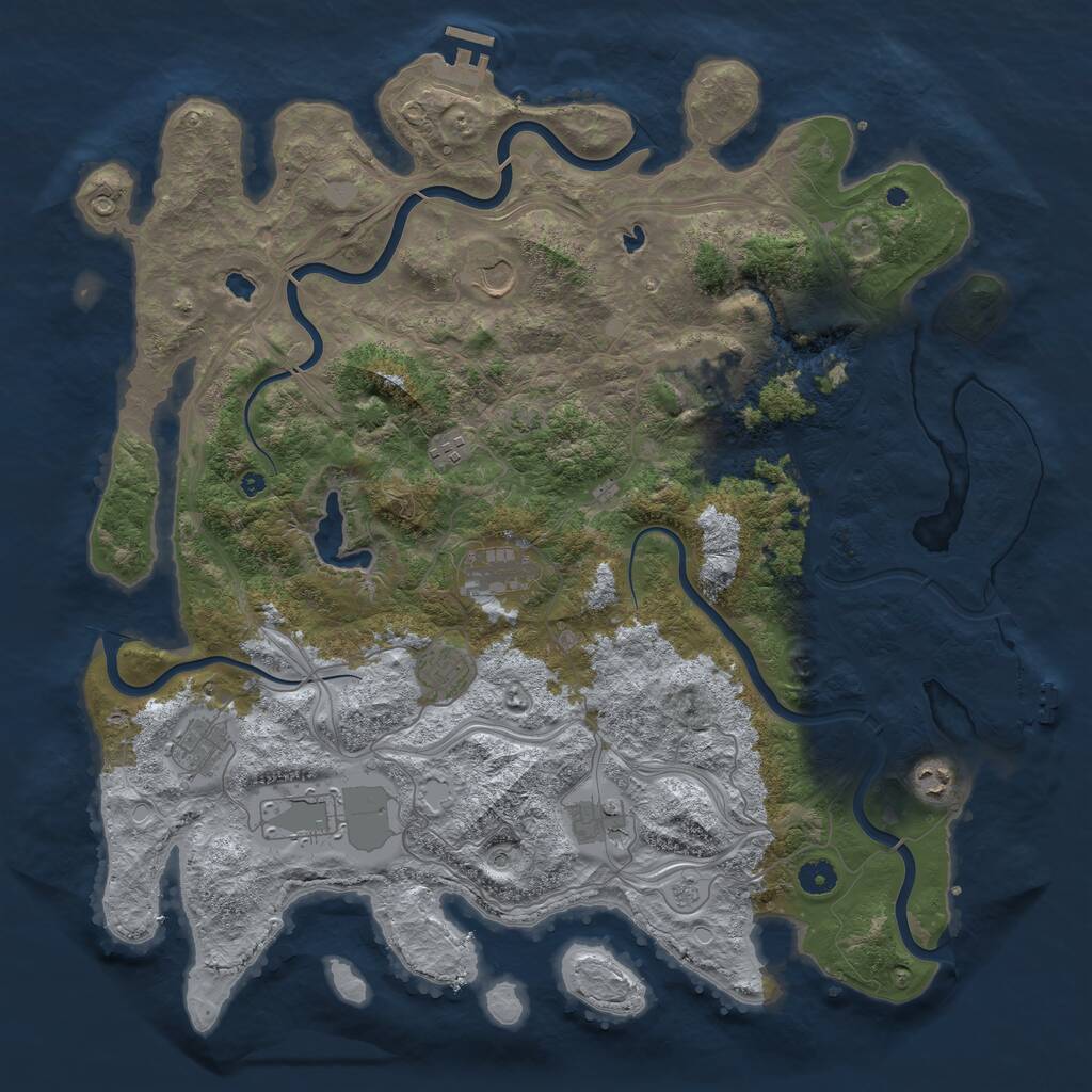 Rust Map: Procedural Map, Size: 4500, Seed: 1773108949, 15 Monuments