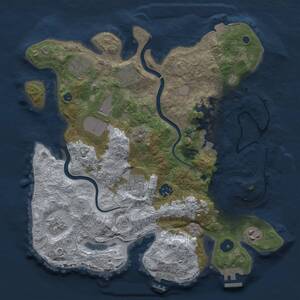 Thumbnail Rust Map: Procedural Map, Size: 3500, Seed: 455691926, 15 Monuments
