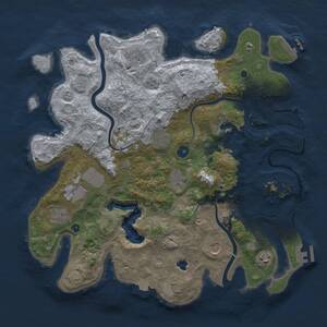 Thumbnail Rust Map: Procedural Map, Size: 4000, Seed: 1105597883, 14 Monuments