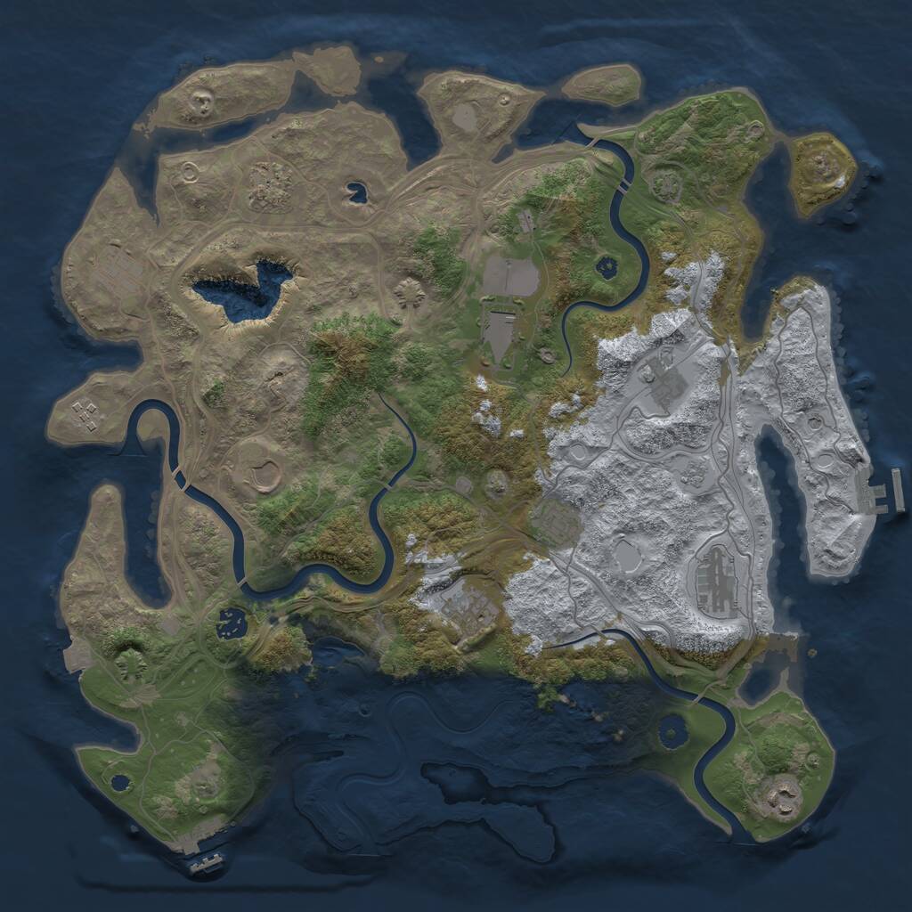Rust Map: Procedural Map, Size: 4250, Seed: 31854, 17 Monuments