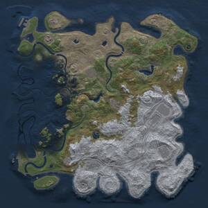 Thumbnail Rust Map: Procedural Map, Size: 4500, Seed: 74132091, 15 Monuments