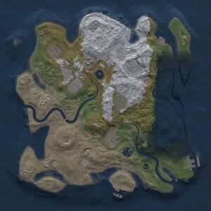 Thumbnail Rust Map: Procedural Map, Size: 3500, Seed: 251219, 15 Monuments