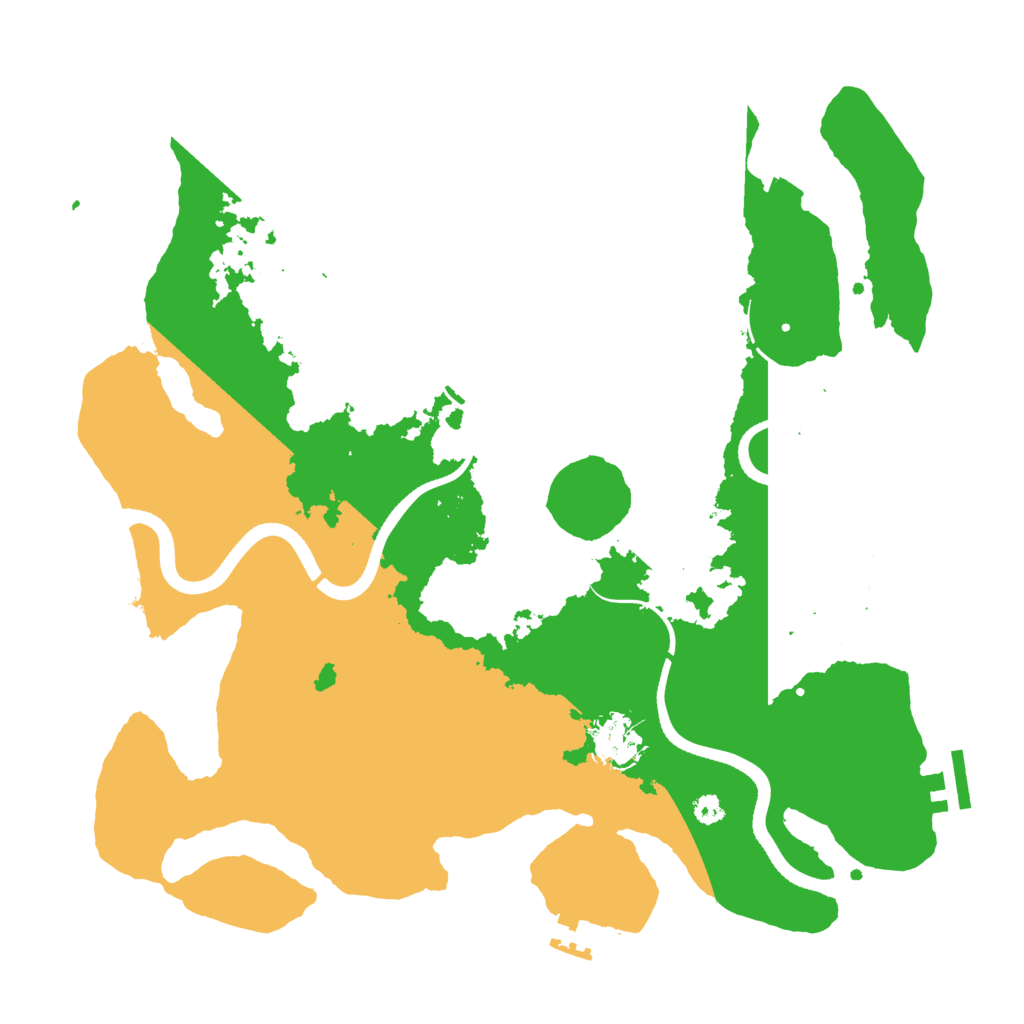 Biome Rust Map: Procedural Map, Size: 3500, Seed: 251219