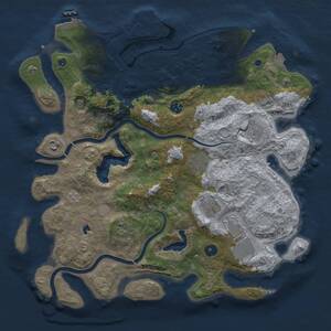 Thumbnail Rust Map: Procedural Map, Size: 4000, Seed: 1050659702, 14 Monuments