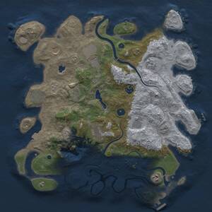 Thumbnail Rust Map: Procedural Map, Size: 4000, Seed: 1710560002, 16 Monuments