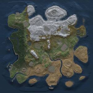 Thumbnail Rust Map: Procedural Map, Size: 3500, Seed: 816822039, 18 Monuments