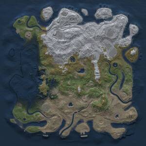 Thumbnail Rust Map: Procedural Map, Size: 4500, Seed: 20251218, 17 Monuments