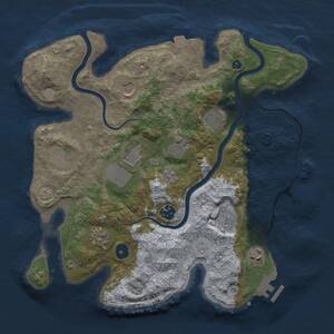 Thumbnail Rust Map: Procedural Map, Size: 3500, Seed: 1022130780, 16 Monuments