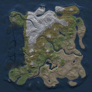 Thumbnail Rust Map: Procedural Map, Size: 4500, Seed: 915776730, 16 Monuments