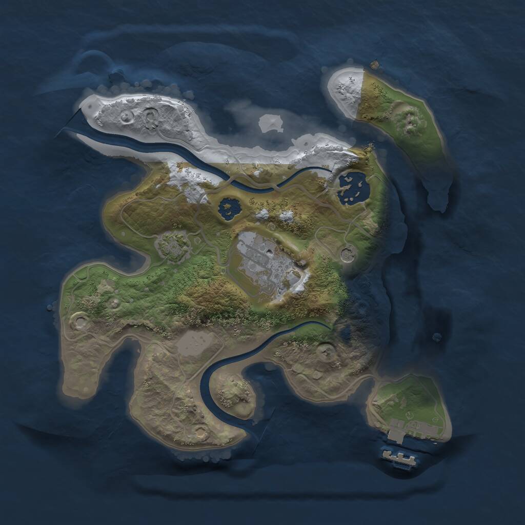 Rust Map: Procedural Map, Size: 2350, Seed: 40543767, 6 Monuments
