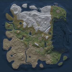 Thumbnail Rust Map: Procedural Map, Size: 4500, Seed: 1500274746, 17 Monuments