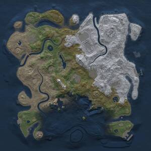 Thumbnail Rust Map: Procedural Map, Size: 4000, Seed: 906857751, 16 Monuments