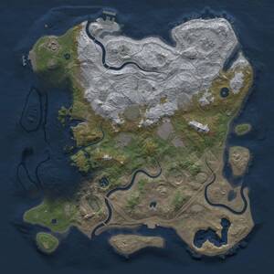 Thumbnail Rust Map: Procedural Map, Size: 4250, Seed: 609192910, 17 Monuments