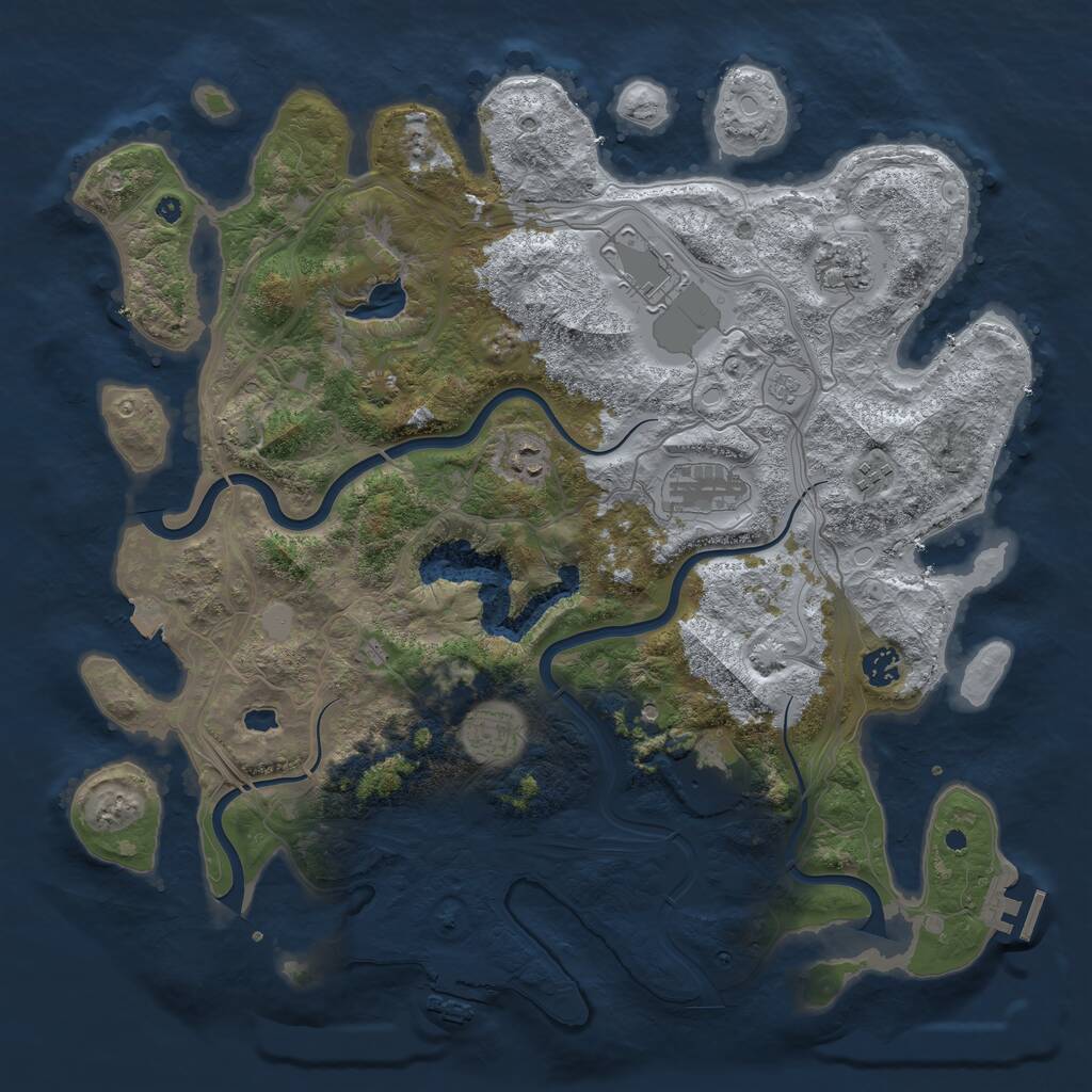 Rust Map: Procedural Map, Size: 4250, Seed: 1978214890, 14 Monuments