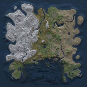 Thumbnail Rust Map: Procedural Map, Size: 4250, Seed: 1690150581, 16 Monuments