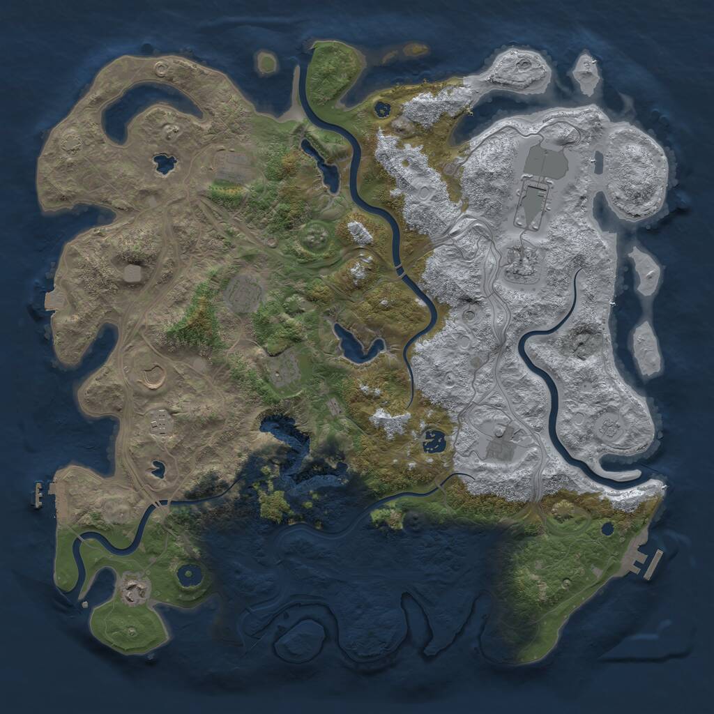 Rust Map: Procedural Map, Size: 4500, Seed: 181220251, 16 Monuments
